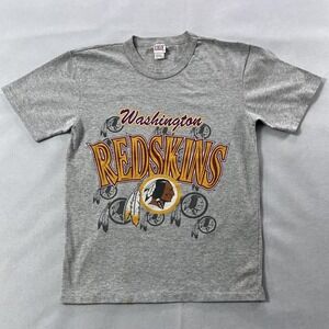Vintage Washington Redskins Shirt Men Medium Gray NFL Football Garan USA 80s 90s